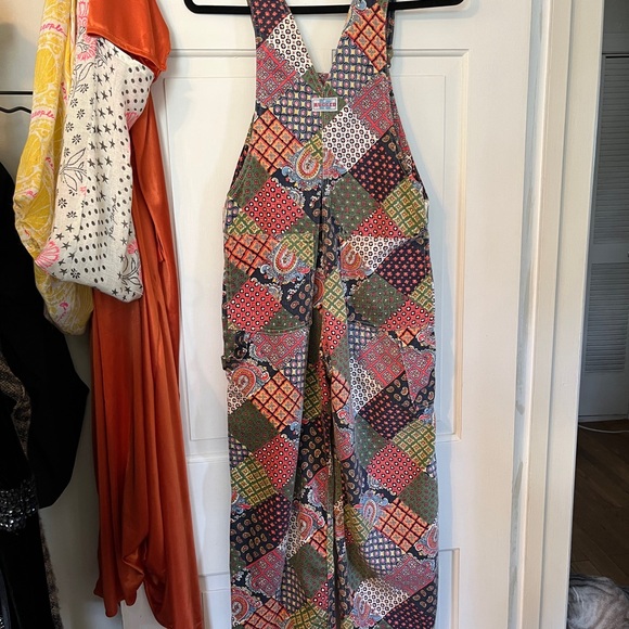 Colorful Patchwork Overalls - Picture 2 of 2